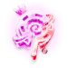 Slot dulce con explosiones de color y multiplicadores visibles